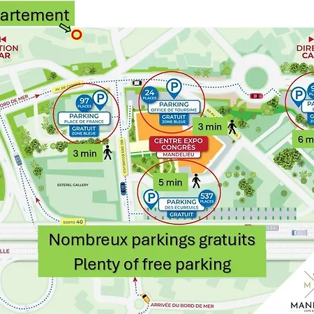Apartamento Plein Centre, Calme Et Lumineux Mandelieu